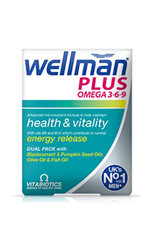 Vitabiotics Wellman Plus Omega 3 6 9 28 28 Caps